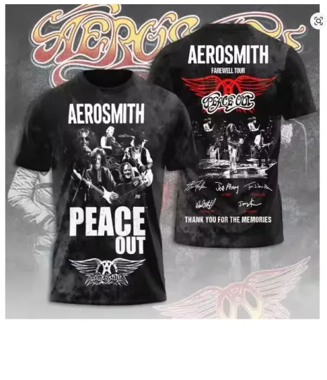 Discover Aerosmith Peace Out Tour 3D T Shirt Adult Sizes For Men Women D441