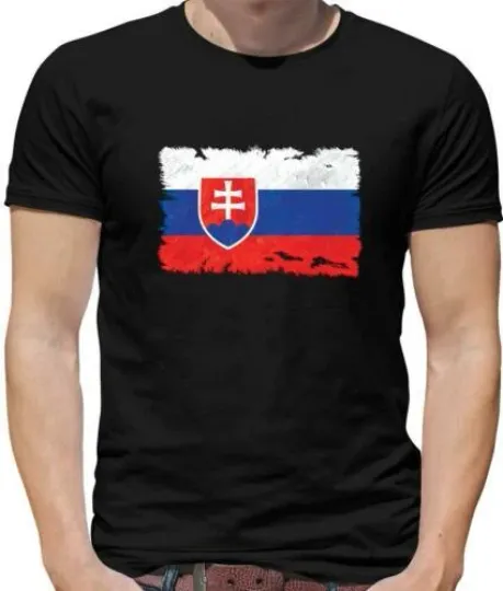 Discover Slovakia Flag Men's T-Shirt - Bratislava, Europe, Country, Travel