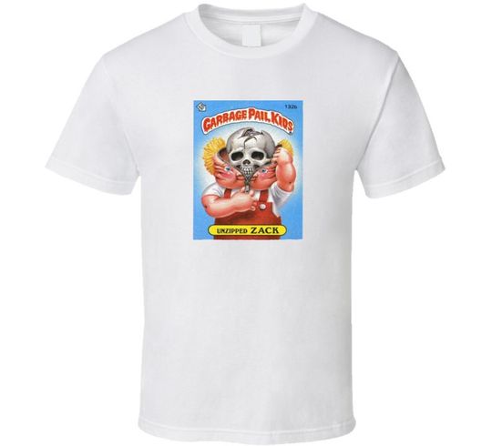 Discover Garbage Pail Kids Unzipped Zack Trading Cards Vintage T Shirt