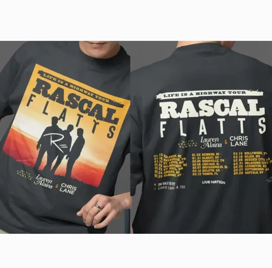 Discover Rascal Flats 2026 Tour shirt