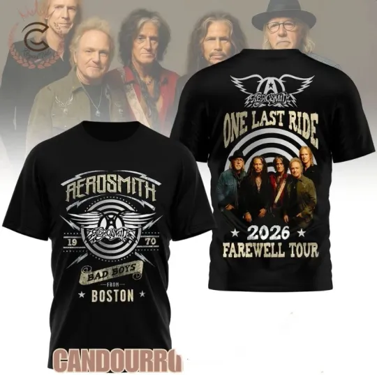 Discover Aerosmith 2026 Farewell Tour 2026 3D Printed 3D T-Shirt
