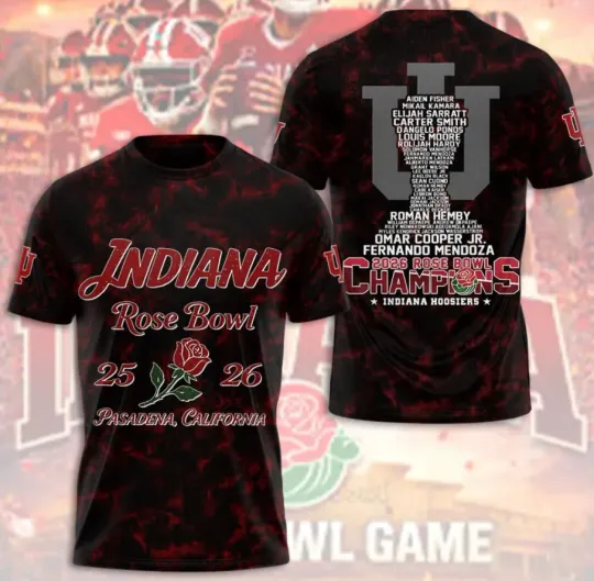 Discover Indianaa Hoosier1 Football Unisex 3D T-Shirt Fullsize