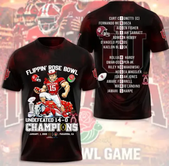 Discover Indianaa Hoosierr Team Unisex 3D T-Shirt Fullsize