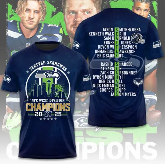 Discover Seattlee Seahawkk 3D T-Shirt Fullsize