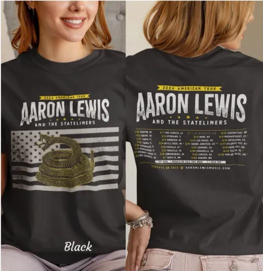 Discover Aaron Lewis 2026 Tour Unisex Double Sided T-Shirt
