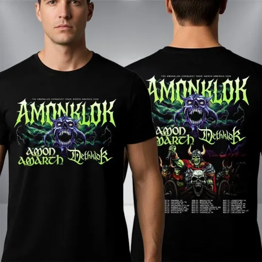 Amon Amarth and Dethklok Announce 2026 North American Tour T shirt