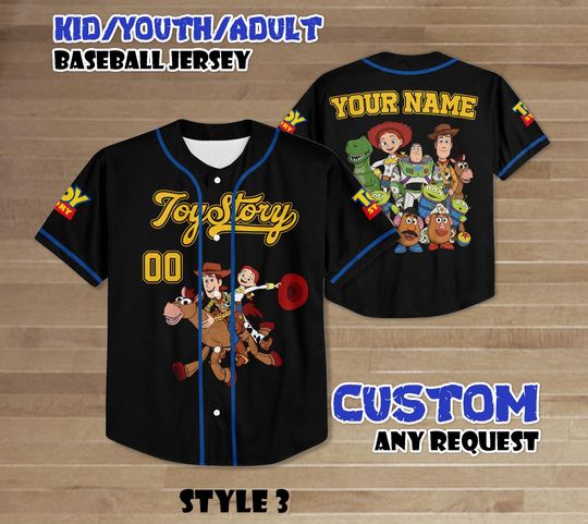 Discover Personalize Toy Story Baseball Jersey, Custom Disney Toy Story Baseball Jersey, Matching Disney Trip Outfit
