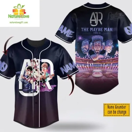 Discover AJR The Maybe Man Tour 2025 Baseball Jersey Shirt