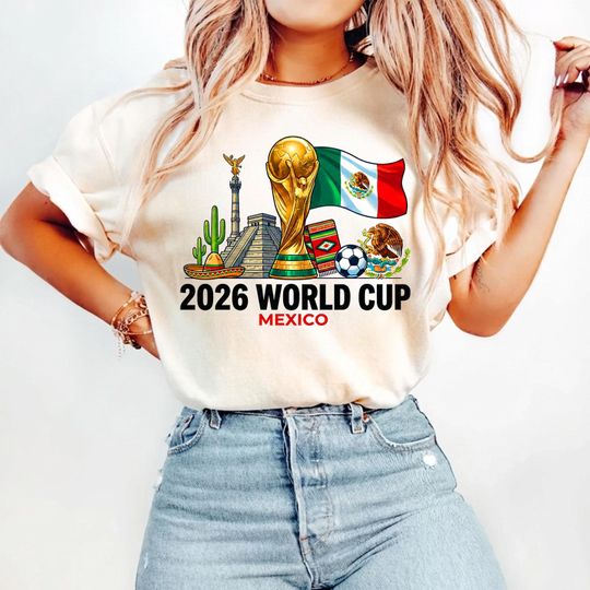 Discover FIFA 2026 Custom  World Cup Soccer Shirt, Vivid Country Landmark Fan Gift, Football Tee
