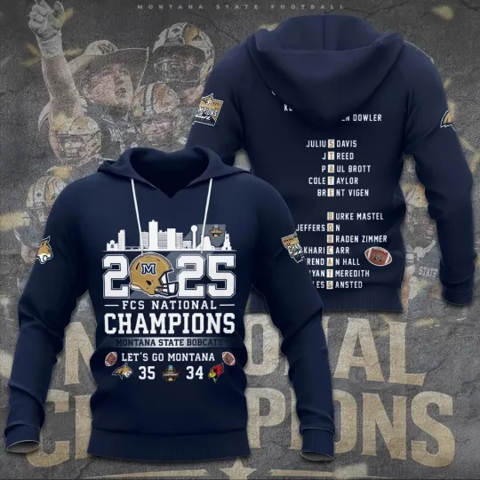 Discover State Bobcats Football 3D Hoodie