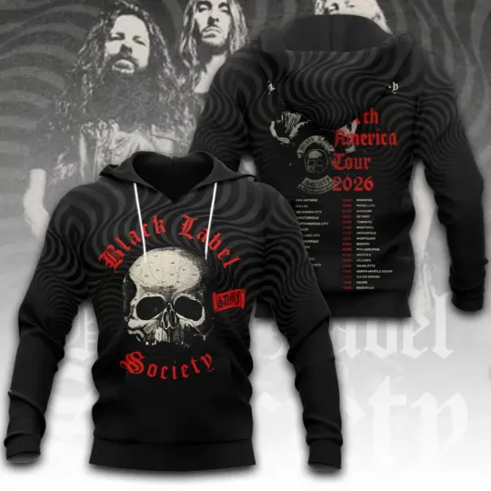 Black Label Society North America Tour 2026 Tour Dates 3D Hoodie