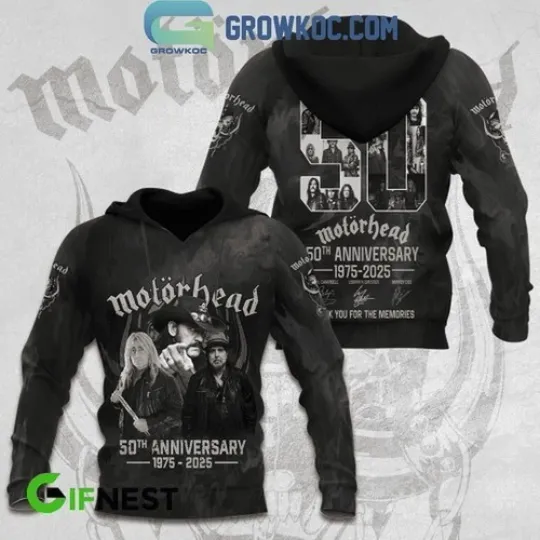 Discover Motorhead 50 Years Of The Memories 1975-2025 3D Hoodie Gift For Valentine
