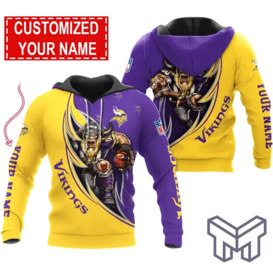 Minnesota Vikings Damn Right 3D Fan Hoodie Unisex Norse Fan Apparel