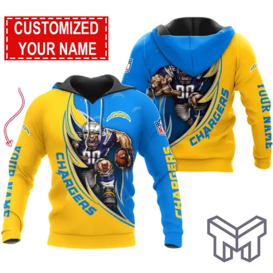 Discover Los Angeles Chargers Ultimate Comfort 3D Fan Hoodie Unisex Game Day Wear
