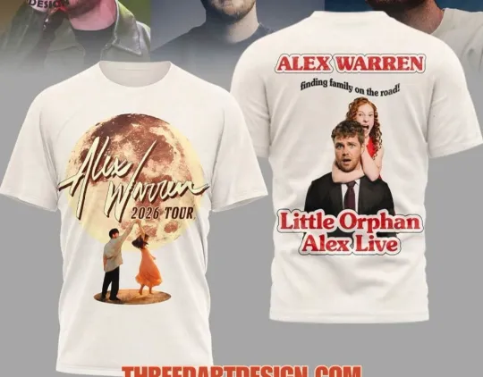 Discover Alex Warren Little Orphan Alex Live 2026 Tour 3D T-Shirt