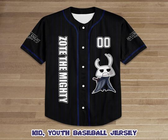 Discover Custom Zote the Mighty Hollow Knight Baseball Jersey, Indie Game Character Tee, Video Game Gift