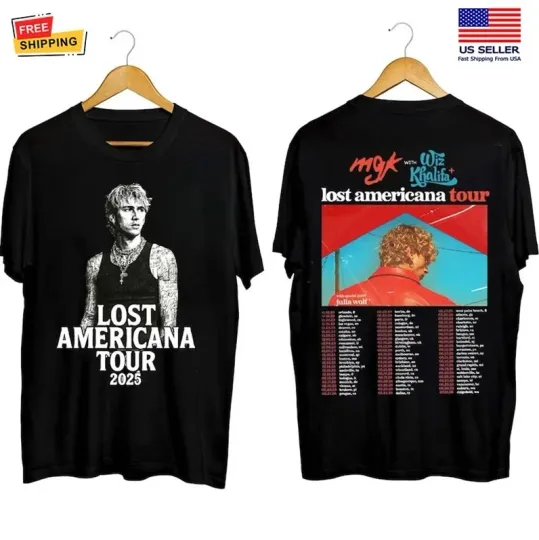 Discover Machine Gun Kelly Lost American Tour 2026 T-shirt, MGK Lost Americana Tour Dates