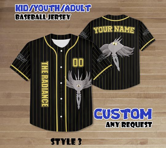 Custom The Radiance Hollow Knight Baseball Jersey, Indie Game Character Tee, Video Game Gift, Silksong Mystic Shirt
