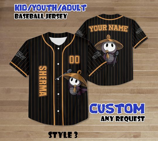 Custom Sherma Hollow Knight Baseball Jersey, Indie Game Character Tee, Video Game Gift, Silksong Mystic Shirt