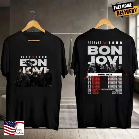 Discover Bon Jovi 2026 Forever Tour T-shirt Bon Jovi 2026 Concert Bon Jovi Rock T-Shirt