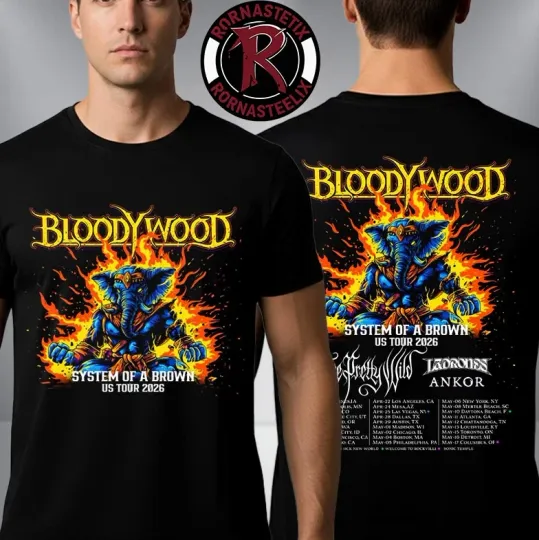 Discover Bloodywood System Of A Brown Us Tour 2026 Schedule Tour Dates Unisex T-Shirt
