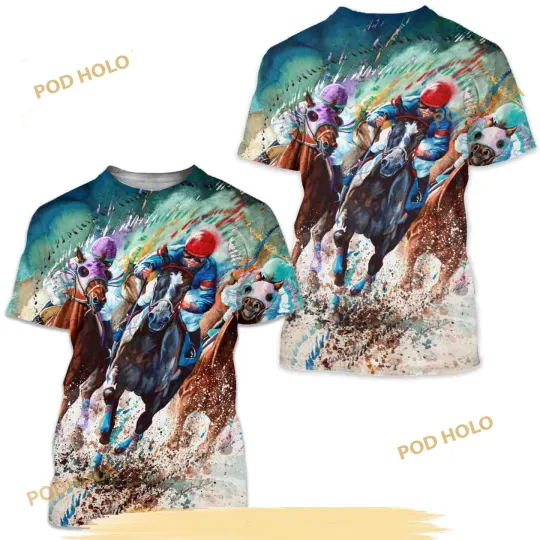 Discover Horse Racing Shirt Printed 3D T-Shirt