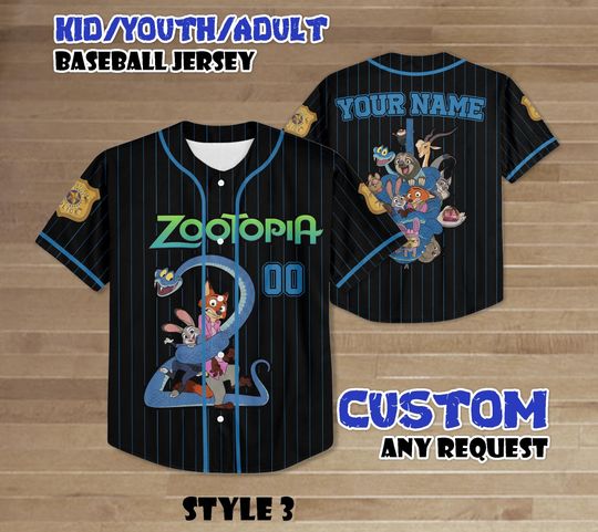 Discover Custom Zootopia Baseball Jersey, Zootopia Characters Baseball Shirt, Judy Hopps Nick Wilde Gary De'Snake Shirt, Disney Gift for Fans