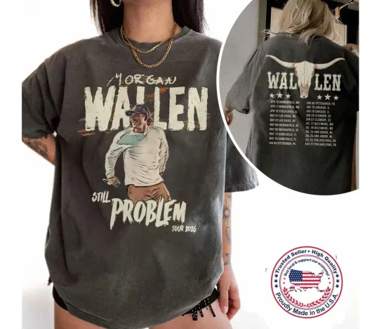 Discover Wallen Western Still The Problem Tour 2026 Shirt, Country Music Tee  AN63170