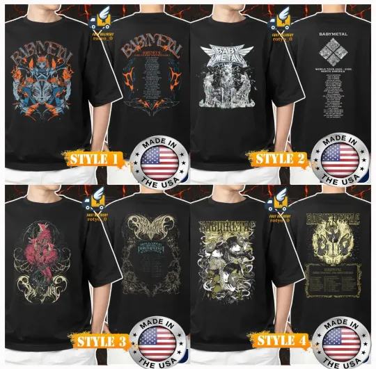 HOT NEW! Babymetal World Tour 2025-2026 North American Tour Dates T-Shirt