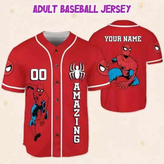 Discover Personalized Amazing Spiderman Superhero Baseball Jersey Shirt