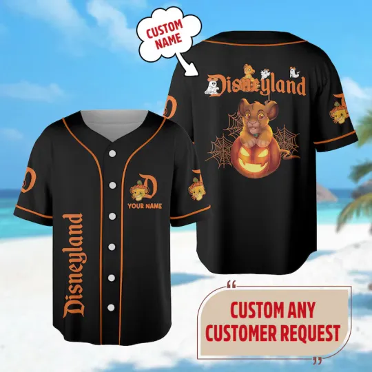 Discover Personalized Simba Halloween 3D Baseball Jersey Shirt