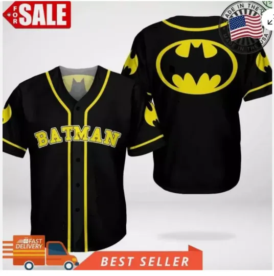 Batman Baseball Jersey Shirt