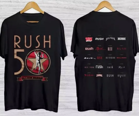 Rush R50 Tour 2026 T-Shirt Rush Band Concert Tee Vintage Rock Music Unisex Shirt