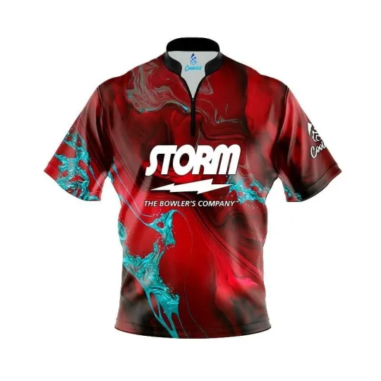 Discover (Custom Name) - Storm Bloody Teal Bowling Jersey