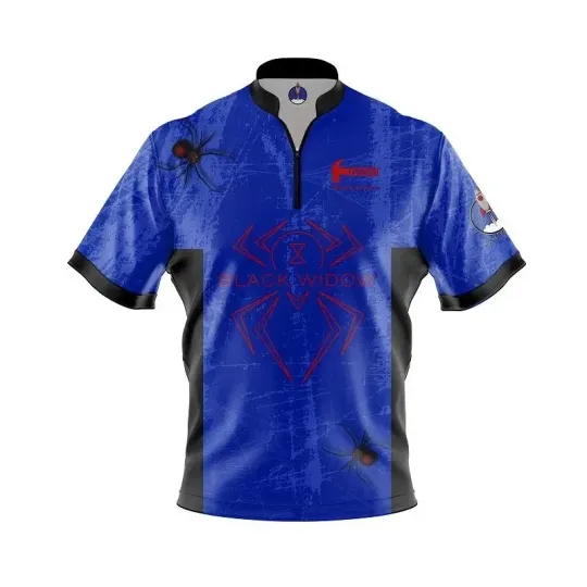 Discover Custom Name* Hammer Black Widow Blue Grunge Bowling Jersey