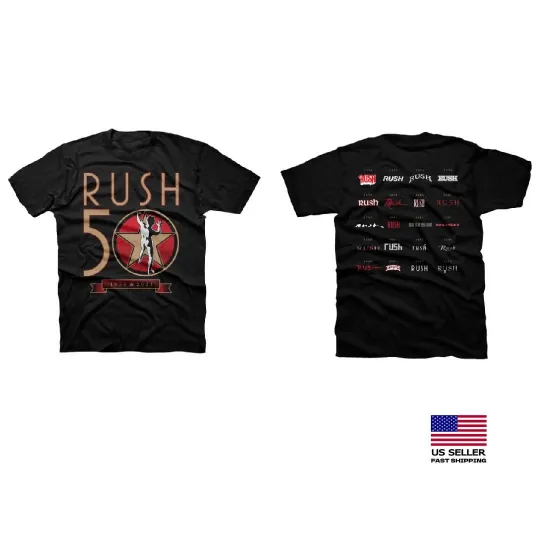 Rush R50 Tour 2026 T-Shirt Rush Band Concert Tee Vintage Rock Music Shirt
