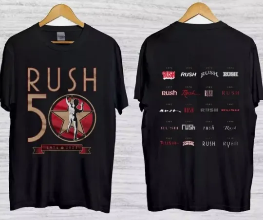 Discover Rush R50 Tour 2026 T-Shirt Rush Band Concert Tee Vintage Rock Music Unisex Shirt