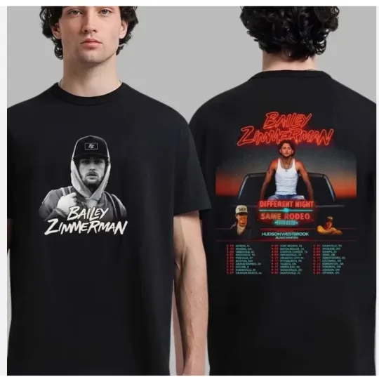 Discover Bailey Zimmerman Tour 2026 Country Music Concert Fan Gifts T-Shirt