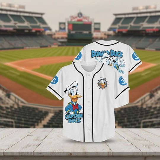 Discover Disney Vintage Donald Duck Jersey, Kid Youth Adult Baseball Jersey, Disney Birthday Gift