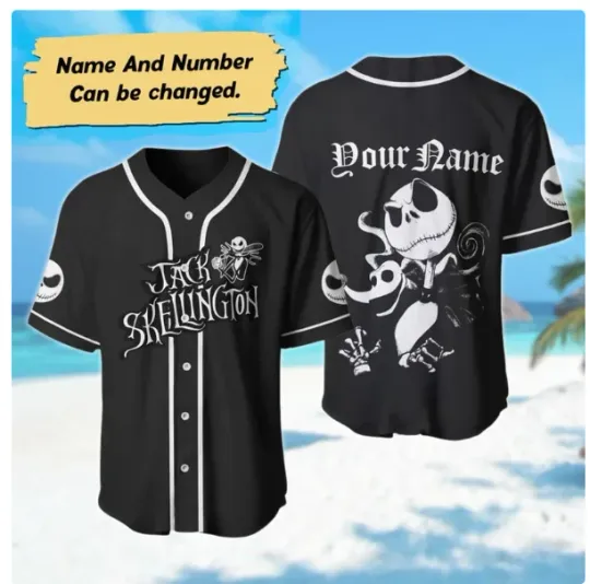 Discover Personalized Jack Skellington 3D Baseball Jersey Shirt HALLOWEEN GIFT BEST PRICE