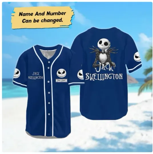 Discover Custom Jack Skellington 3D Baseball Jersey Shirt HALLOWEEN GIFT BEST PRICE