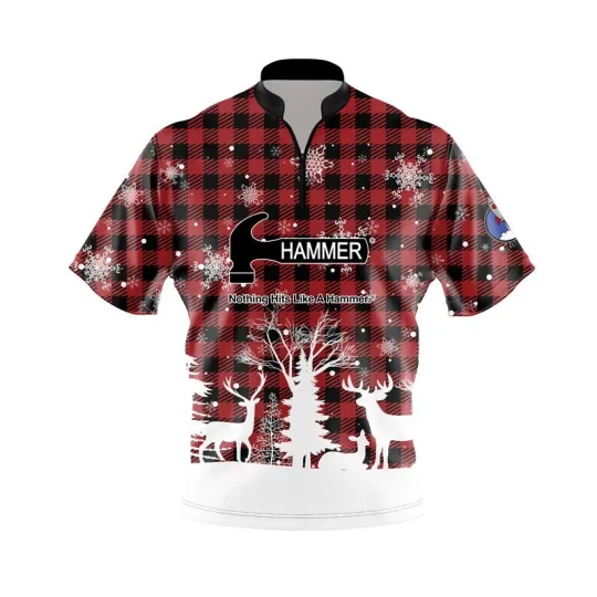 Discover Personalized Name Hammer Snowy Plaid Bowling Jersey Shirts