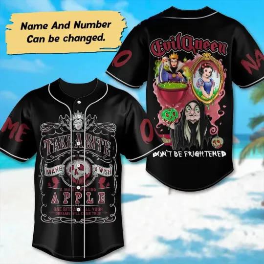 Discover Personalized Evil Queen Don’t Be Frightened 3D Baseball Jersey Shirt