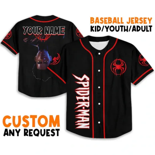 Discover Personalize Spider Man Across the Spider Verse Baseball Jersey Shirt