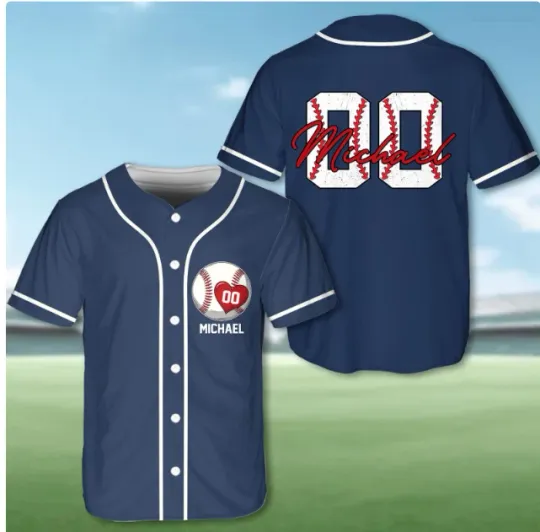 Discover Personalized Team Name And Number Baseball Jersey Shirt