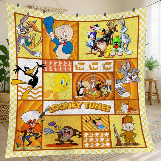 Looney Tunes Vintage Fleece Blanket for Christmas Christmas Gift