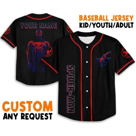 Discover Personalize Spider Man Across the Spider Verse Baseball Jersey Shirt