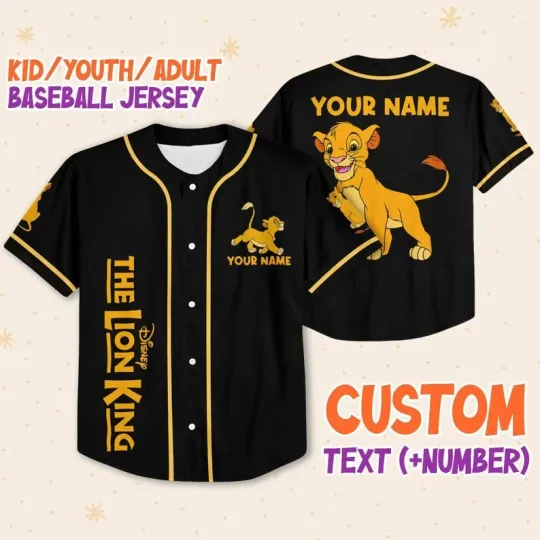 Discover Personalize The Lion King Simba Lovely Baseball Jersey Shirt