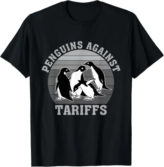 Discover Penguins Against Tariffs Anti Tariffs Funny Penguins T-Shirt