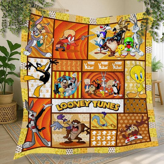 Looney Tunes Vintage Fleece Blanket for Christmas